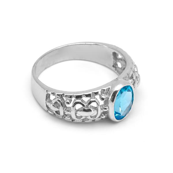 Silver Ring topaze Adeline